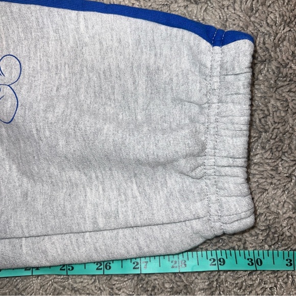 Euro Disney Paris 1992 Retro Remix Grey Blue Striped Sweatpants Sz Medium Mickey - Picture 6 of 7